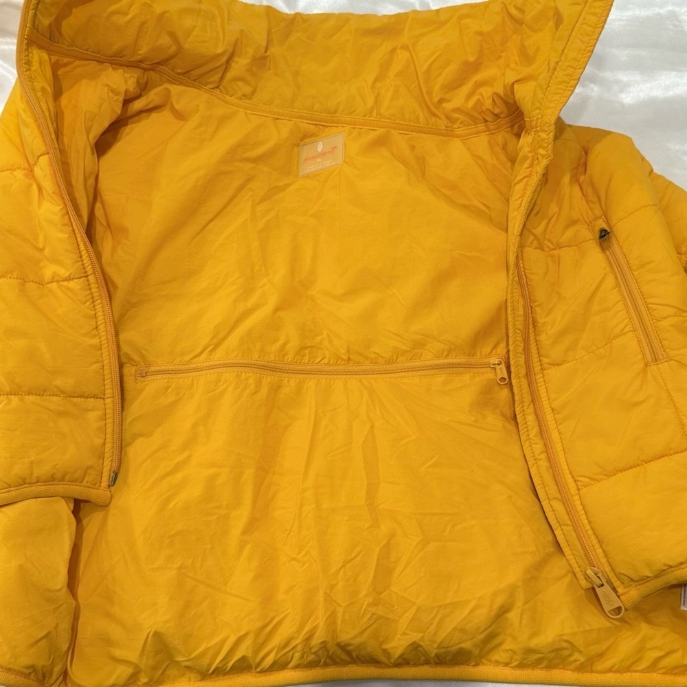 Free People Movement Pippa Packable Puffer Jacket XL Yellow Crop Hiking Sporty - Picture 9 of 15